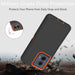 Funda protectora resistente a prueba de polvo a prueba de golpes, 3 en 1 para Motorola Moto Edge 2021 (naranja/negro) - Quierox - Tienda Online