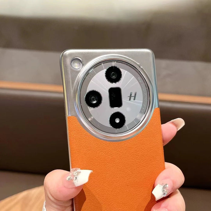 Funda protectora trasera de piel sintética de lujo para OPPO Find X7 Ultra, carcasa completa para teléfono - Quierox - Tienda Online