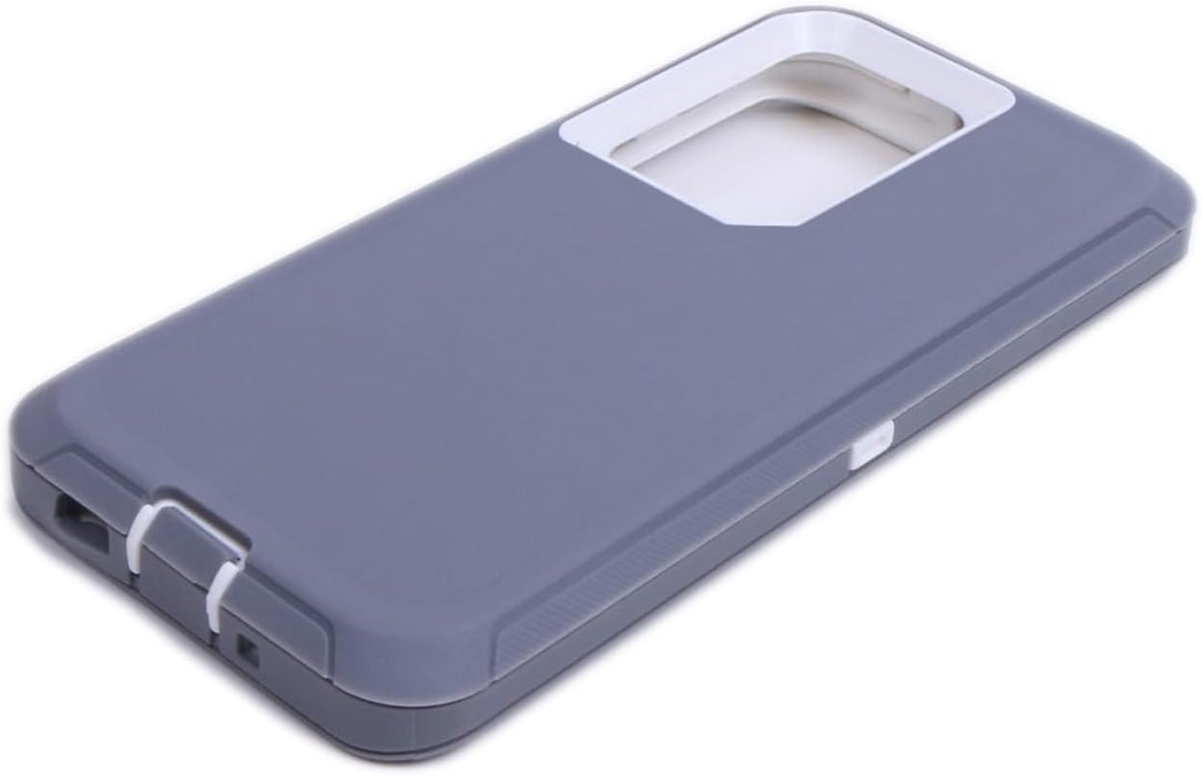 Funda resistente para Galaxy S21 Ultra, a prueba de golpes, caídas y polvo (gris - blanco) - Quierox - Tienda Online
