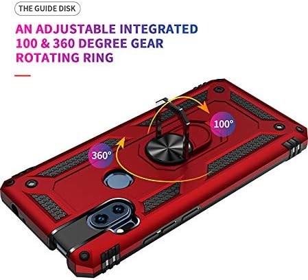 Funda rígida para Motorola Moto One Hyper, con anillo giratorio de 360 grados - Quierox - Tienda Online