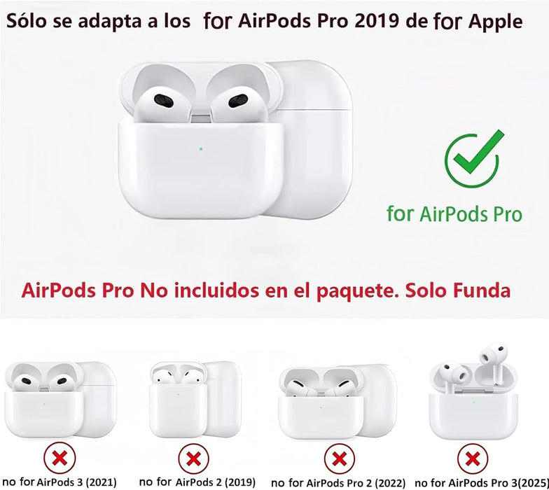 Funda Shock - Absorción TPU Transparente para AirPods Pro - Quierox - Tienda Online