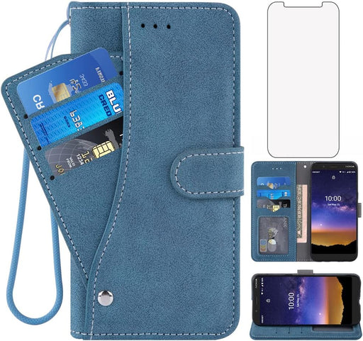 Funda tipo cartera y protector de pantalla de vidrio templado soporte para tarjetero - Quierox - Tienda Online