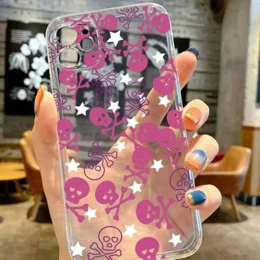 Funda transparente con calavera rosa para iPhone 7/8 plus - Quierox - Tienda Online