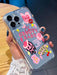 Funda transparente con dibujos animados en color rosa, compatible con iPhone - Quierox - Tienda Online