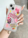 Funda transparente con dibujos animados en color rosa, compatible con iPhone - Quierox - Tienda Online