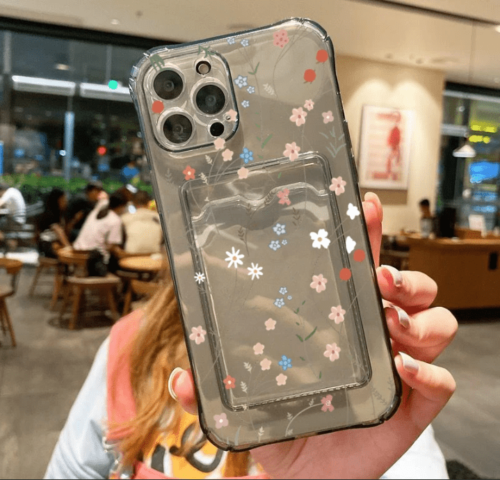 Funda transparente con diseño de margaritas para iPhone 13 Pro Max - Quierox - Tienda Online