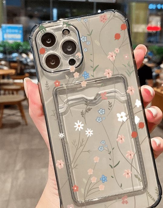 Funda transparente con diseño de margaritas para iPhone 13 Pro Max - Quierox - Tienda Online