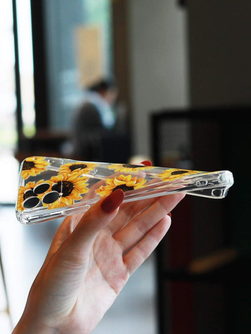 Funda transparente para celular con patrón de girasol Iphone - 11 pro - Quierox - Tienda Online