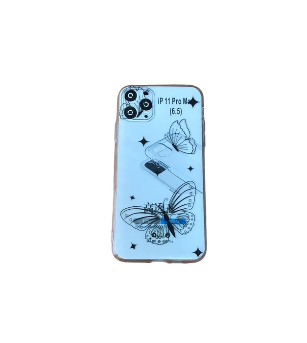 Funda transparente para teléfono con estampado de mariposas - Quierox - Tienda Online