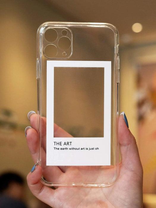 Funda transparente para teléfono con gráfico de letras compatible con iPhone - Quierox - Tienda Online