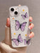 Funda transparente para teléfono con gráfico de mariposa - Quierox - Tienda Online