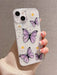 Funda transparente para teléfono con gráfico de mariposa - Quierox - Tienda Online