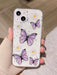 Funda transparente para teléfono con gráfico de mariposa - Quierox - Tienda Online
