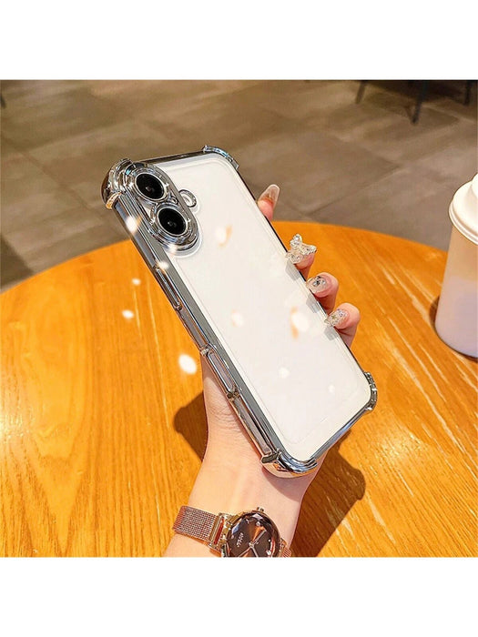 Funda transparente protectora de lujo minimalista de silicona, para iphone 16 - Quierox - Tienda Online