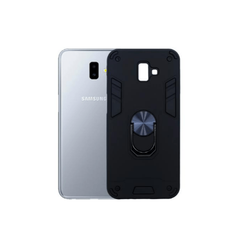 Funda trasera con protección para Samsung J6 Plus (negra) - Quierox - Tienda Online