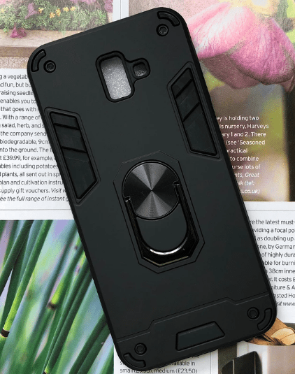 Funda trasera con protección para Samsung J6 Plus (negra) - Quierox - Tienda Online