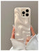 Funda trasera Pearl White Swirl para iPhone 12 diseño minimalista y moderno con efecto de ondas - Quierox - Tienda Online