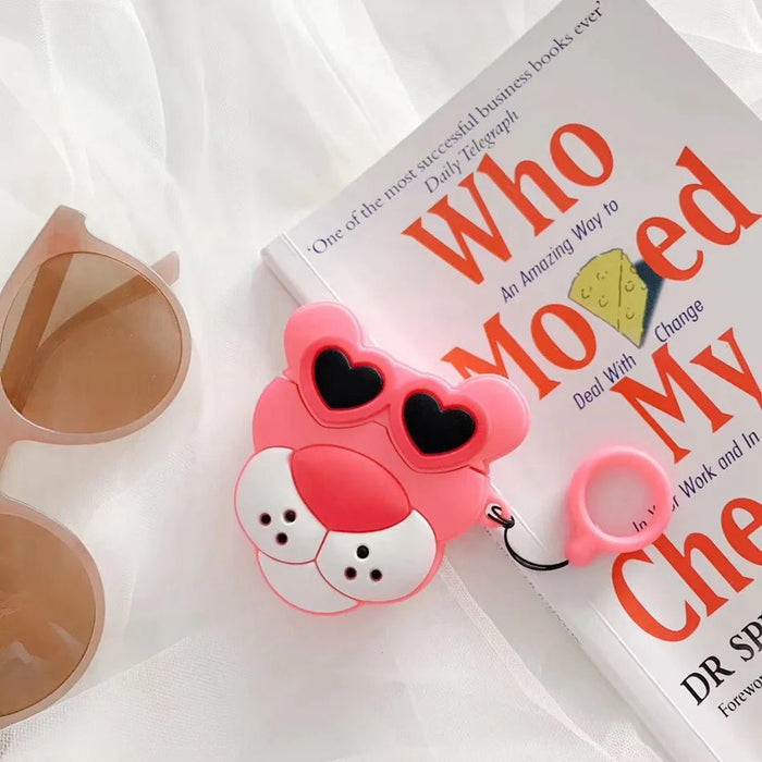 Funda tridimensional para auriculares de la pantera rosa para airpods - Quierox - Tienda Online