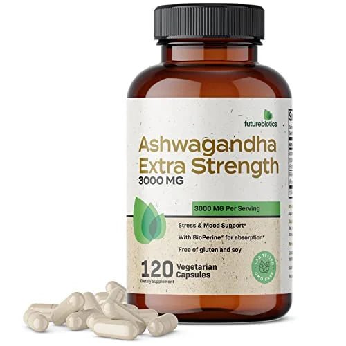 Futurebiotics Ashwagandha Capsules Extra Strength 3000mg - Quierox - Tienda Online