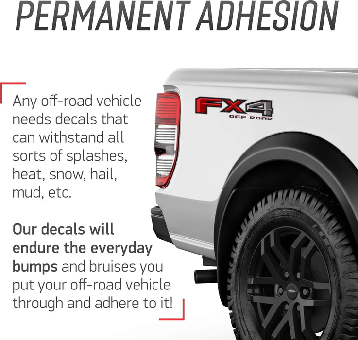 FX4 - Adhesivo de repuesto para vehículos todoterreno F150 Bedside F Truck Super Duty F250 F350 F450 (2015 - 2018) (troquelado (despegar y pegar) - Quierox - Tienda Online