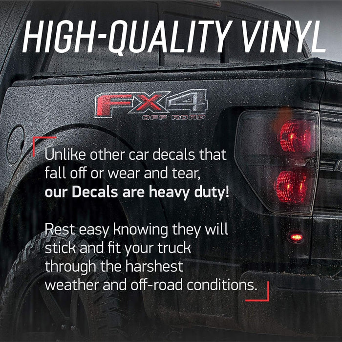 FX4 - Adhesivo de repuesto para vehículos todoterreno F150 Bedside F Truck Super Duty F250 F350 F450 (2015 - 2018) (troquelado (despegar y pegar) - Quierox - Tienda Online