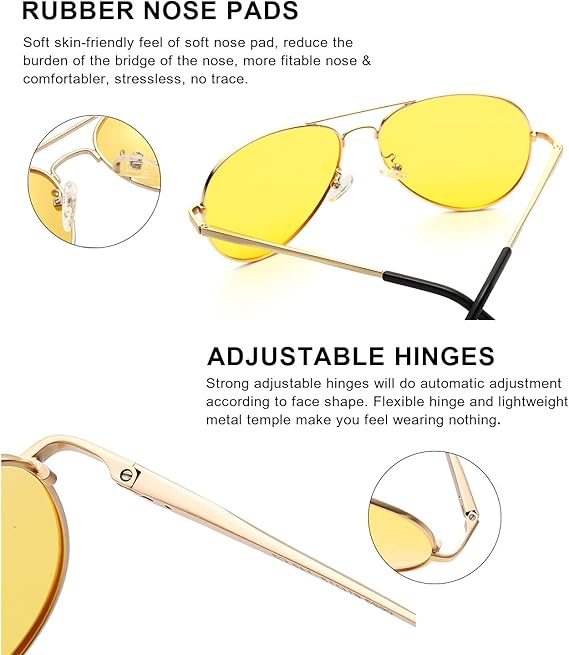 Gafas antideslumbrantes de conducción nocturna para aviador - Quierox - Tienda Online