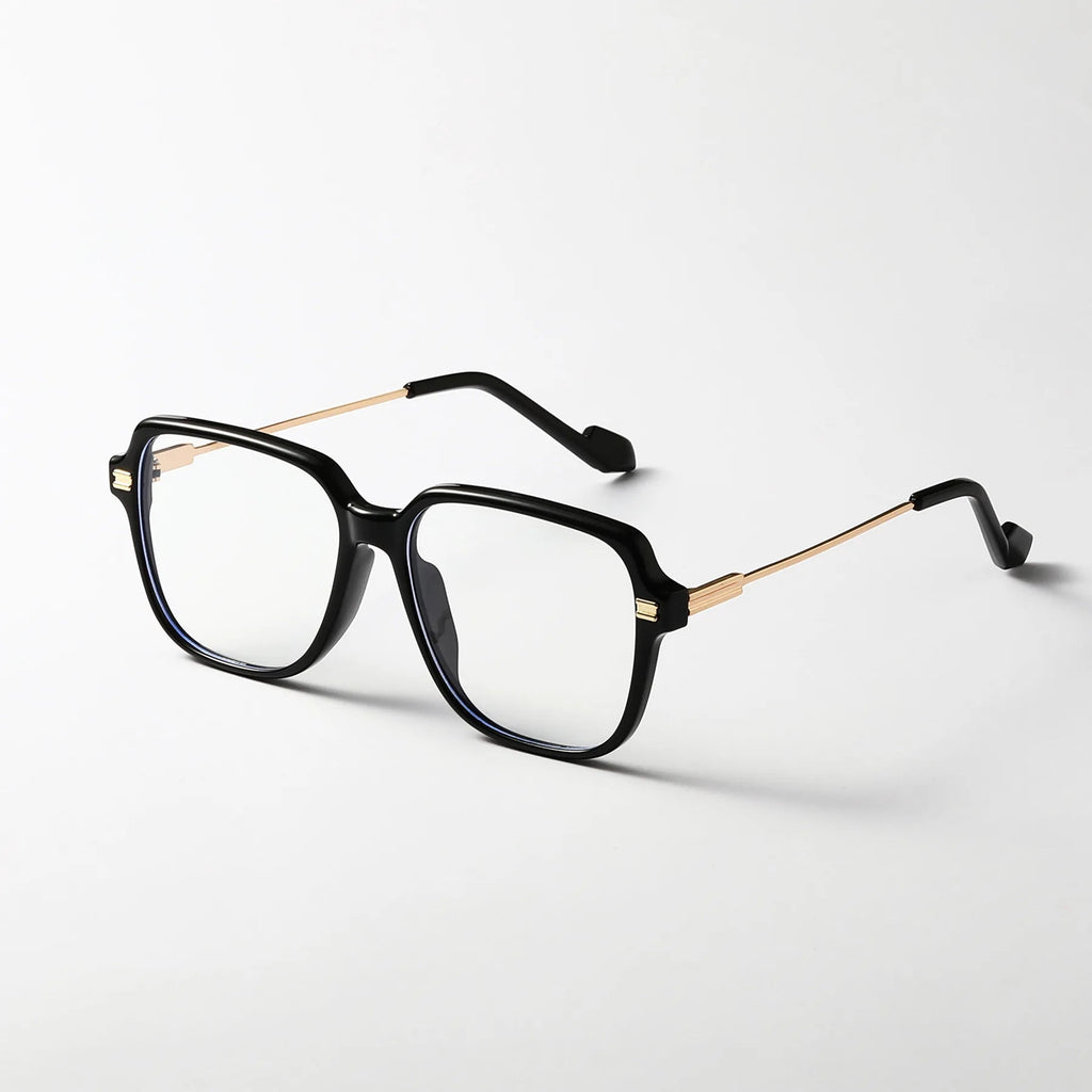 Gafas con montura grande, diseño vintage, cuadradas transparentes