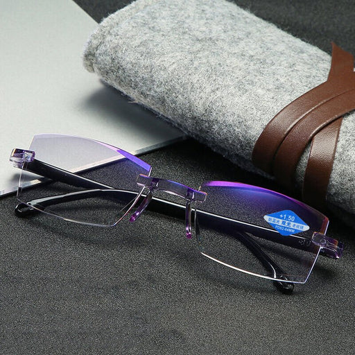 Gafas de lectura bifocales sin montura teñidas de azul bloqueador de luz - Quierox - Tienda Online