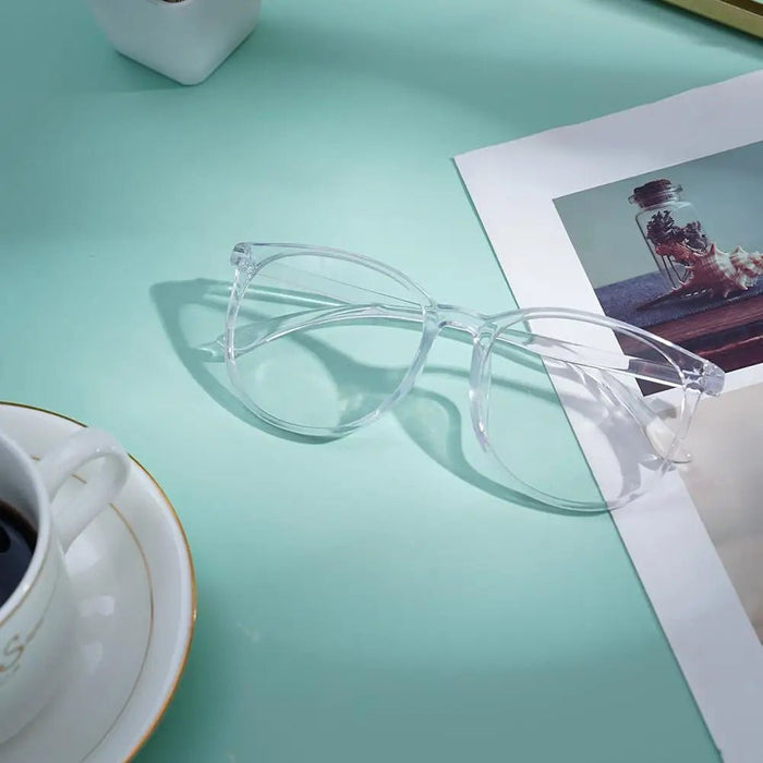 Gafas de lectura transparentes de estilo simple con montura grande para computadora, antiluz azul - Quierox - Tienda Online