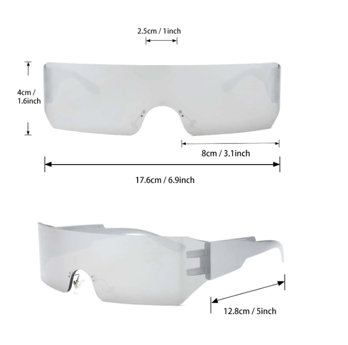 Gafas de moda con lente única Y2K - Quierox - Tienda Online