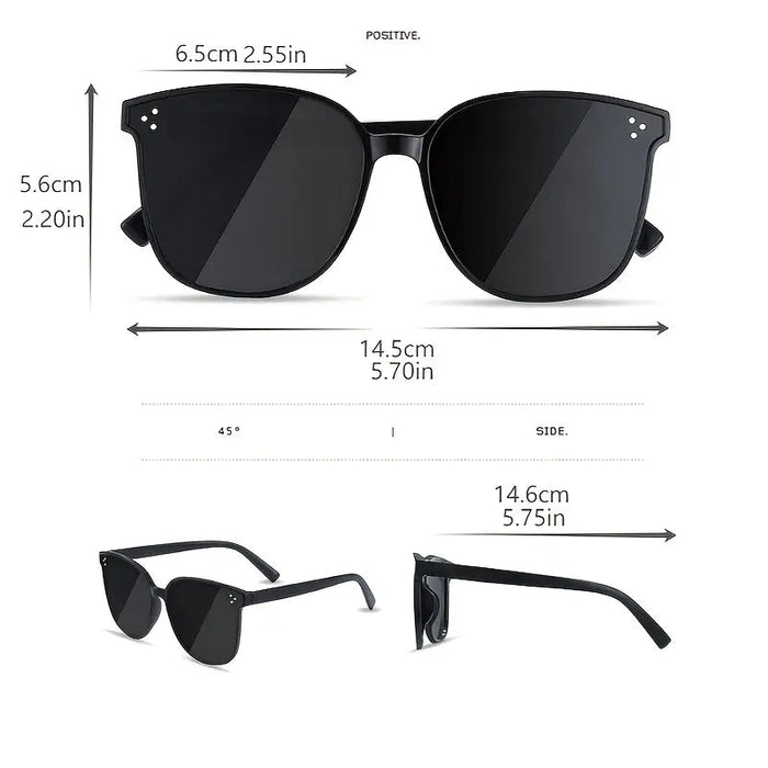 Gafas de Moda con Montura Cuadrada Elegante y Diseño de Tres Puntos - Quierox - Tienda Online