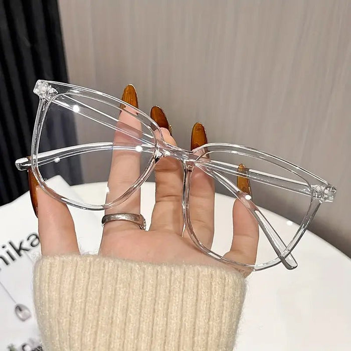 Gafas de moda, planas y cuadradas con montura grande. Incluye lentes transparentes. - Quierox - Tienda Online