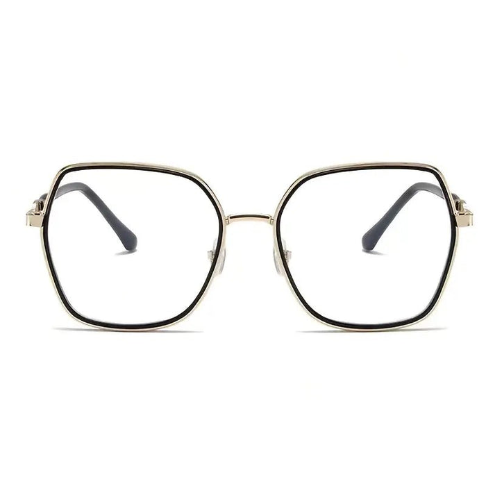 Gafas de Montura Grande Poligonal y Lentes Transparentes para Mujer - Quierox - Tienda Online