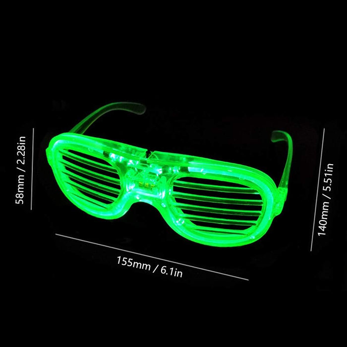 Gafas de neón El Wire Rave con luz LED intermitente, Disfraces para Fiesta - Quierox - Tienda Online