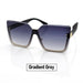 Gafas de sol cuadradas grandes sin montura para mujeres, degradada al aire libre - Quierox - Tienda Online