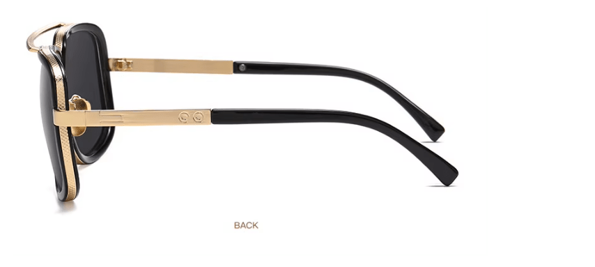 Gafas de sol cuadradas Vintage para hombre, lentes con marco de Metal - Quierox - Tienda Online