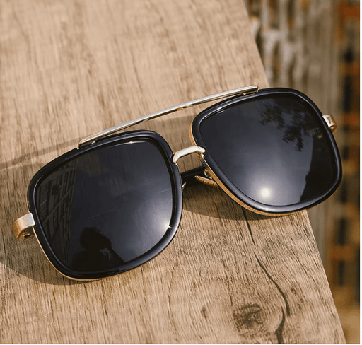 Gafas de sol cuadradas Vintage para hombre, lentes con marco de Metal - Quierox - Tienda Online