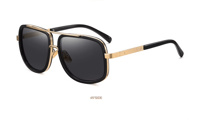 Gafas de sol cuadradas Vintage para hombre, lentes con marco de Metal - Quierox - Tienda Online