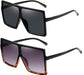 Gafas de sol de 3 piezas para mujer y hombre, montura grande, gafas retro cuadradas - Quierox - Tienda Online