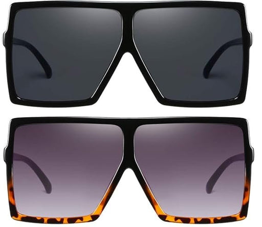 Gafas de sol de 3 piezas para mujer y hombre, montura grande, gafas retro cuadradas - Quierox - Tienda Online