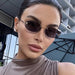 Gafas de sol de metal sin marco de moda europea y americana para mujer - Quierox - Tienda Online