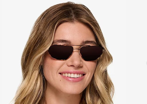 Gafas de sol estilo aviador con diseño de tortuga roja - Quierox - Tienda Online