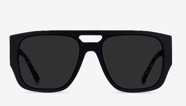 Gafas De Sol Estilo Aviador En Negro Mate - Quierox - Tienda Online