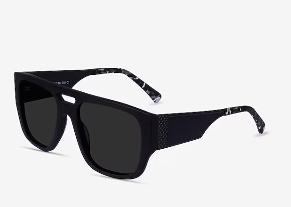 Gafas De Sol Estilo Aviador En Negro Mate - Quierox - Tienda Online