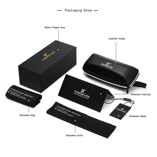 Gafas de sol KINGSEVEN® de madera hechas a mano N5516 - Quierox - Tienda Online