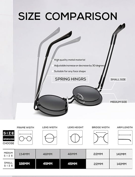 Gafas de sol polarizadas redondas para hombres y mujeres - Quierox - Tienda Online