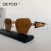 Gafas de sol poligonales de moda para mujer y hombre, montura de metal vintage - Quierox - Tienda Online