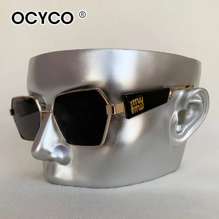 Gafas de sol poligonales de moda unisex, montura de metal vintage, de moda - Quierox - Tienda Online