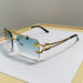 Gafas de sol rectangulares sin montura para viajes, modernas - Quierox - Tienda Online