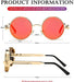 Gafas de sol redondas Steampunk círculo Lennon Hippie - Quierox - Tienda Online